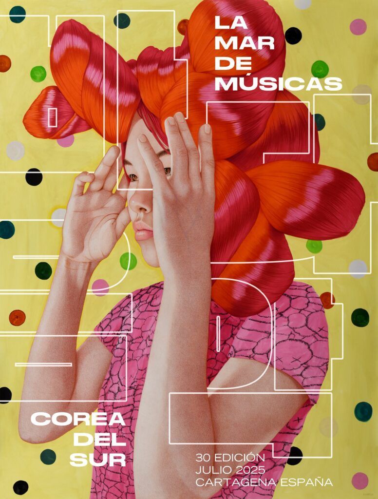 Mar de Músicas 2025. Cartel diseñado por Ángeles Agrela